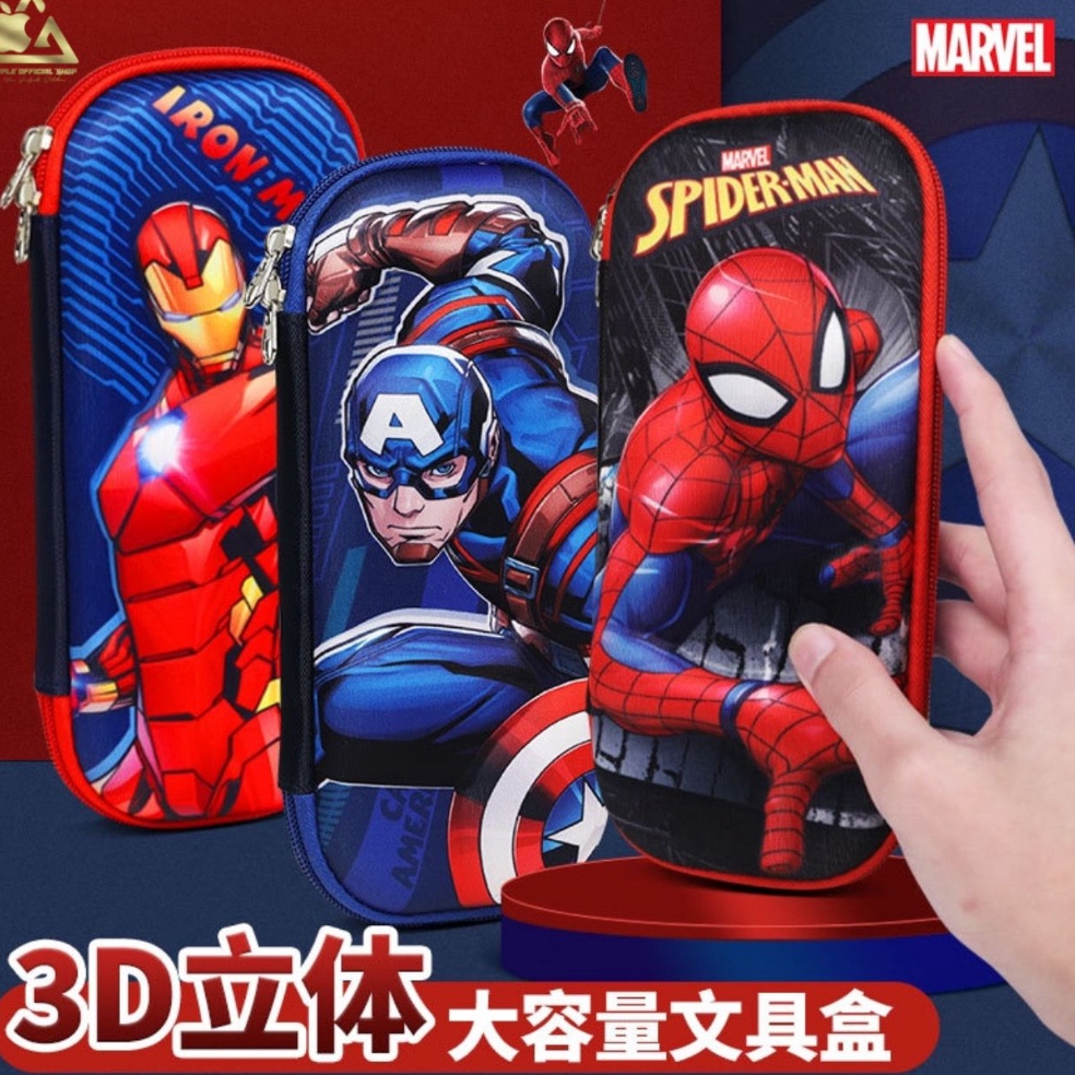 

ART T17I Kotak Pensil Anak Eva 3D Timbul Super Hero Marvel Spiderman Iron Man Captain America Disney Perempuan Cowok Cewek Tempat Pencil Case Box 4D Keren Kartun Souvenir Gift Hadiah Ultah Ulang Tahun