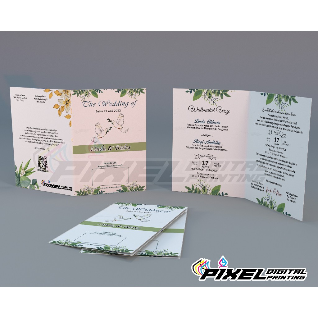 Undangan Pernikahan  | Undangan khitanan | kartu Undangan Pernikahan Elegan Rustic