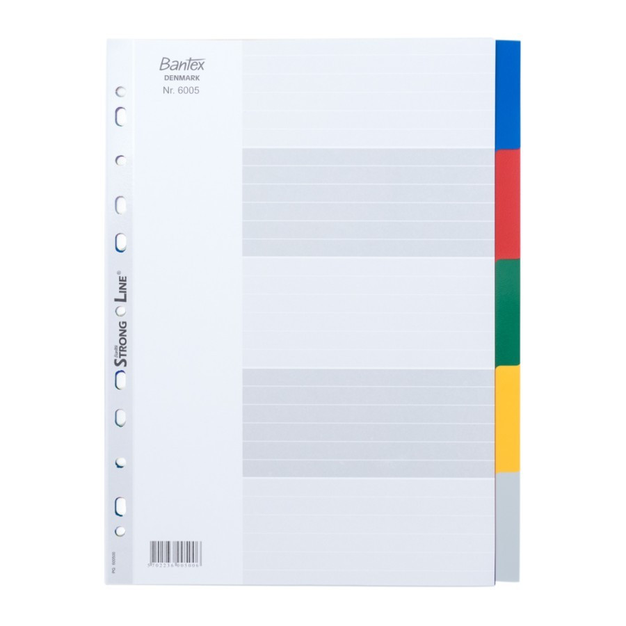 

Bantex PP Colour Divider A4 (5 pages) #6005 00