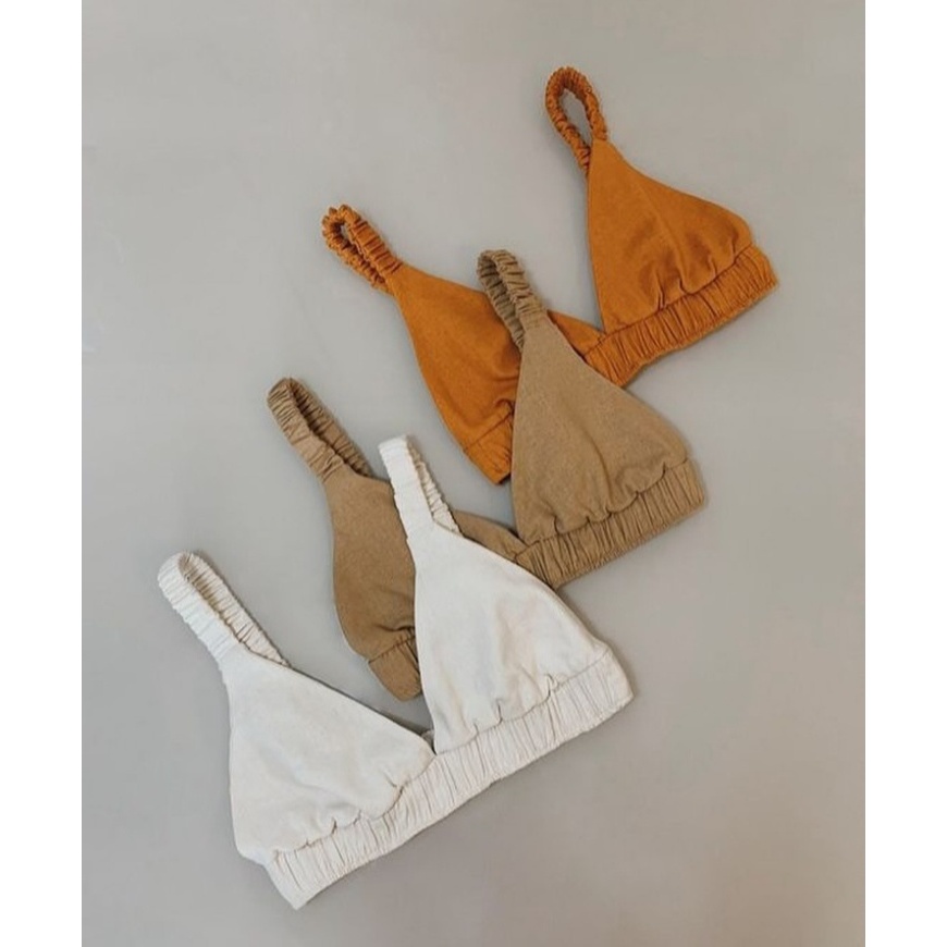 Bralette wanita LINEN BRALETTE bali ootd baju pantai swimwear wanita crop bralette