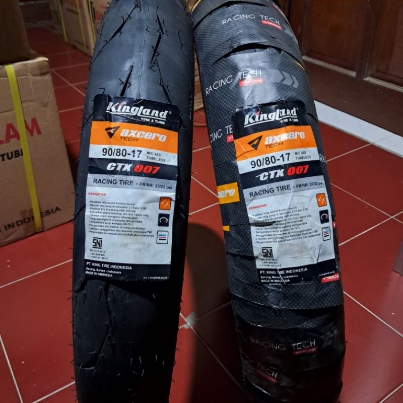 ban tubeless 90/80 17 axcero ctx 007 tubeless (racing compound)