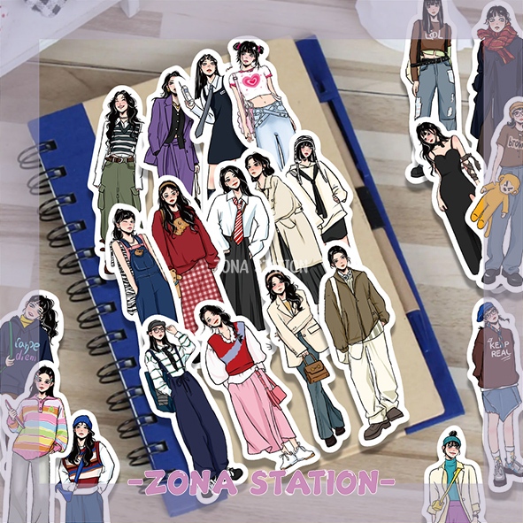 

[ZS] 40-50 PCS / Sticker Cartoon Cute Series Pack Lucu Animal Girl