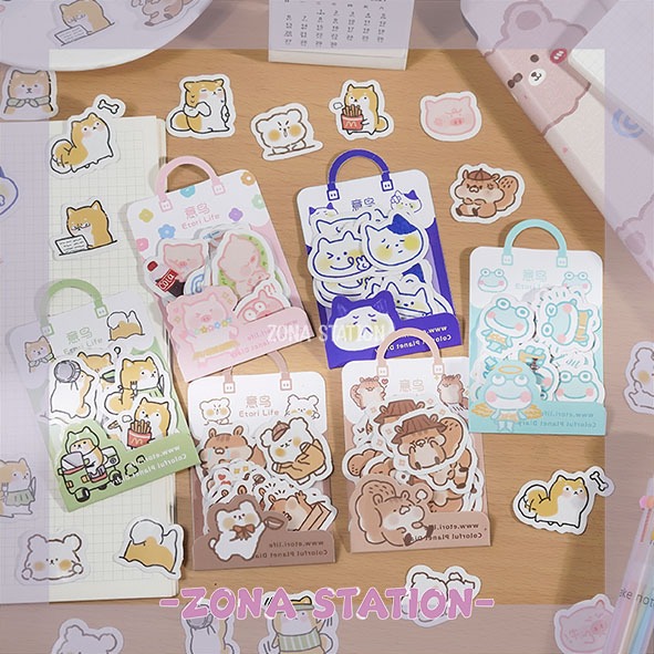 

[ZS] 40 PCS / Sticker Etori Life Cute Pack Decorating Journaling Scrapbook