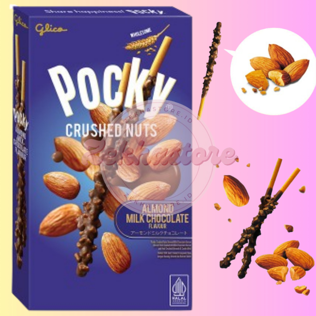 

ZEKHASTORE.ID - Glico Pocky Crushed Nuts Almond Milk Chocolate 25gr