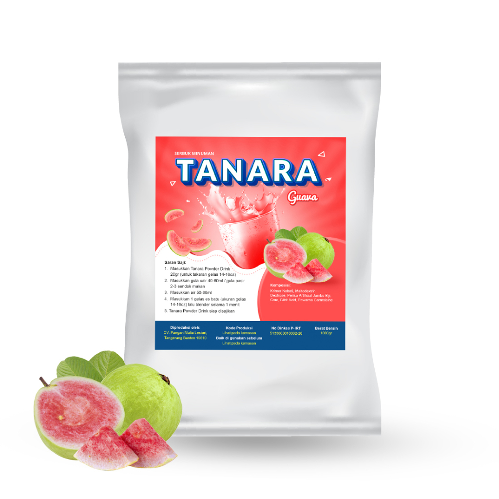 

Guava Powder 1Kg Bubuk Minuman Bubble Drink Rasa Jambu Biji Tanara powder