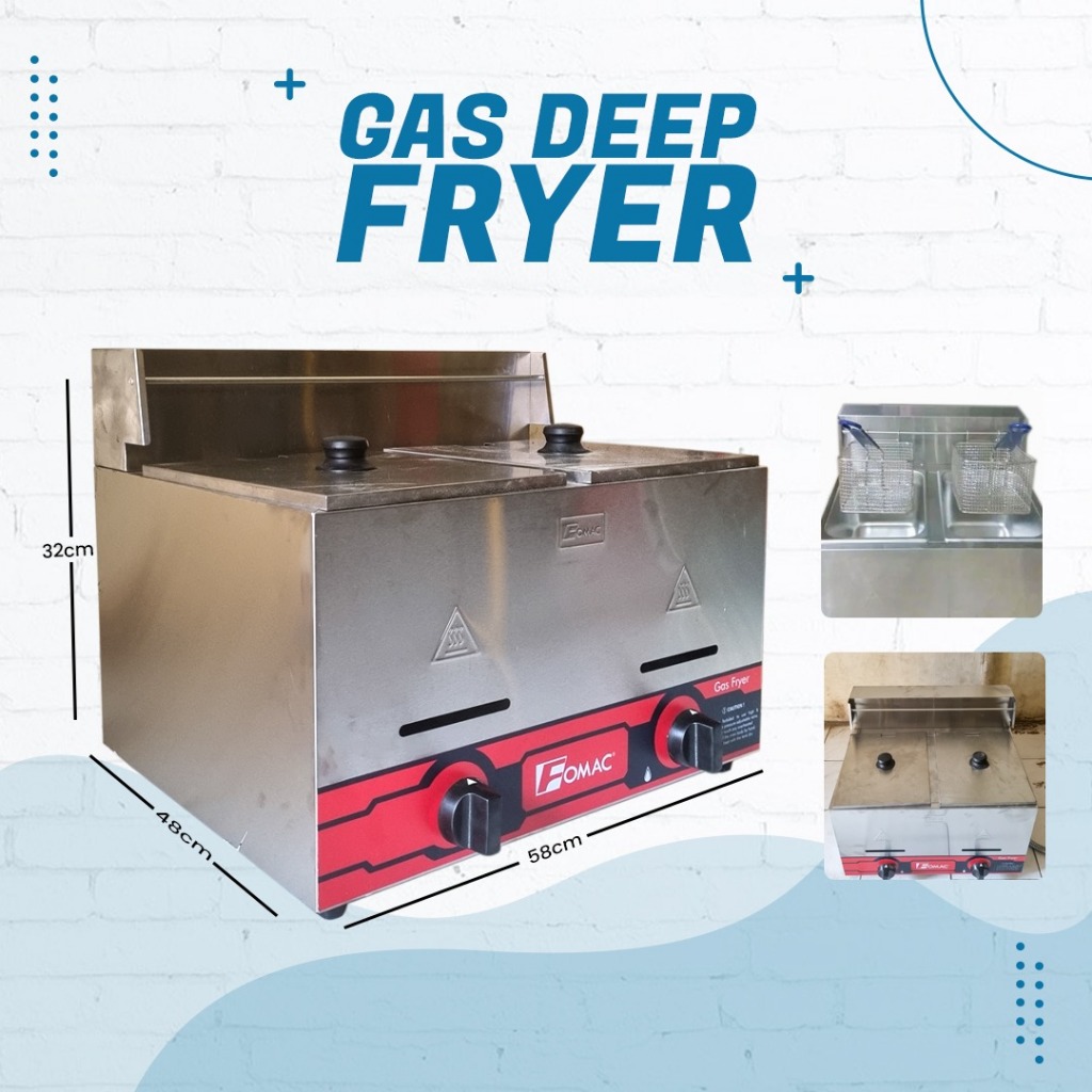 Deep Fryer Fomac Gas Deep Fryer 2 tungku  ( FRY - G72 )