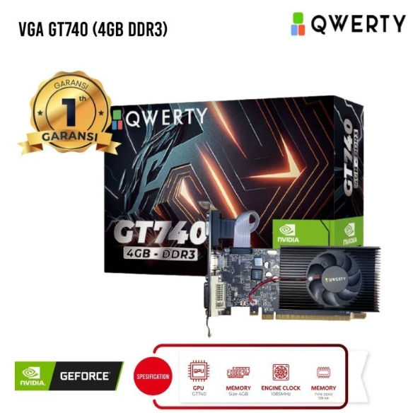 VGA QWERTY GT 740 4GB DDR3 GeForce GT740 Graphic card