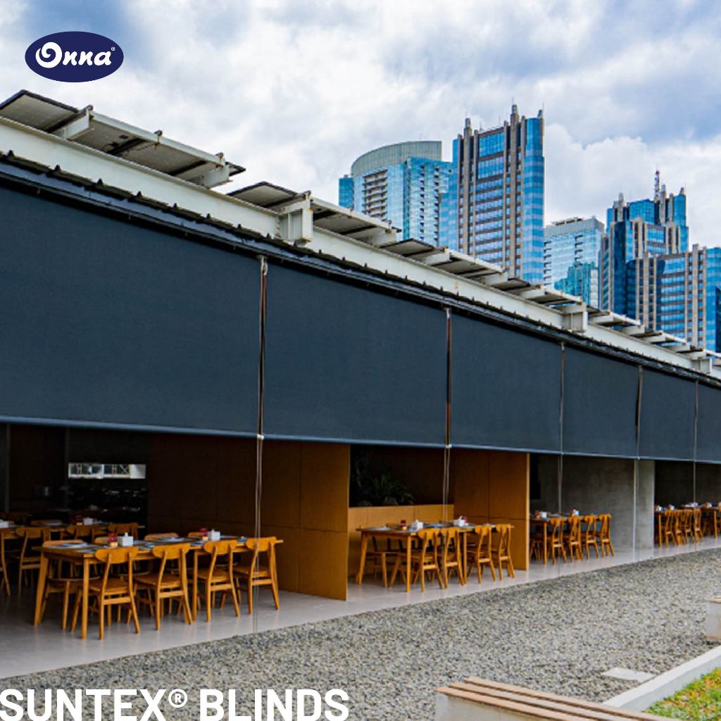 ONNA Suntex Blind Tirai Outdoor Penahan Angin Minimalis Modern (Ukuran Custom)