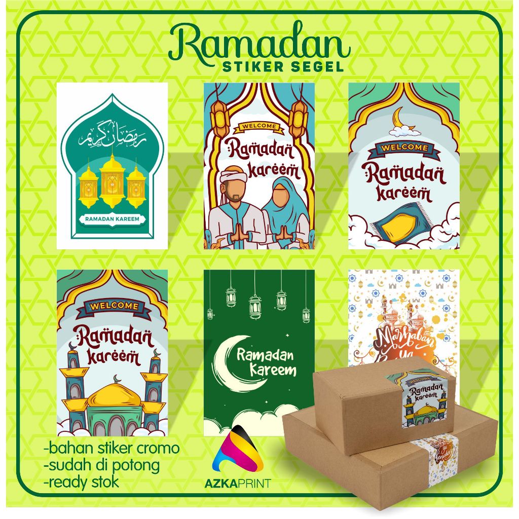 

[CROMO A3] Stiker segel Ramadhan - Sticker Ramadhan kareem - stiker segel box