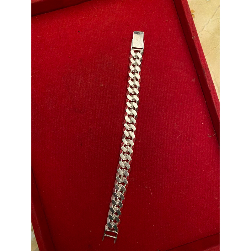 Gelang Motif Sisik Naga Besar perak