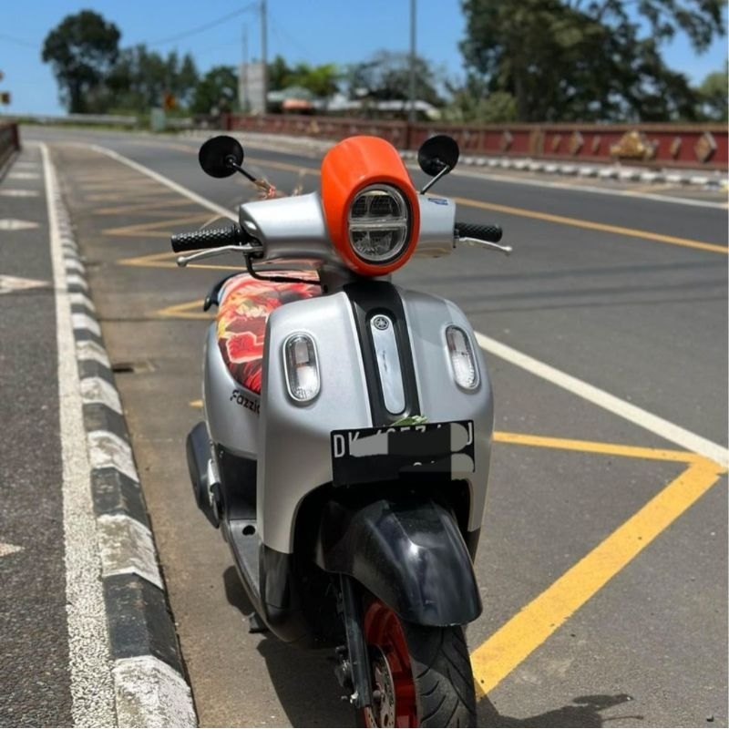 Aksesoris Fazzio Headlamp Visor Soca Cover Orange Mooneyes Preloved Second