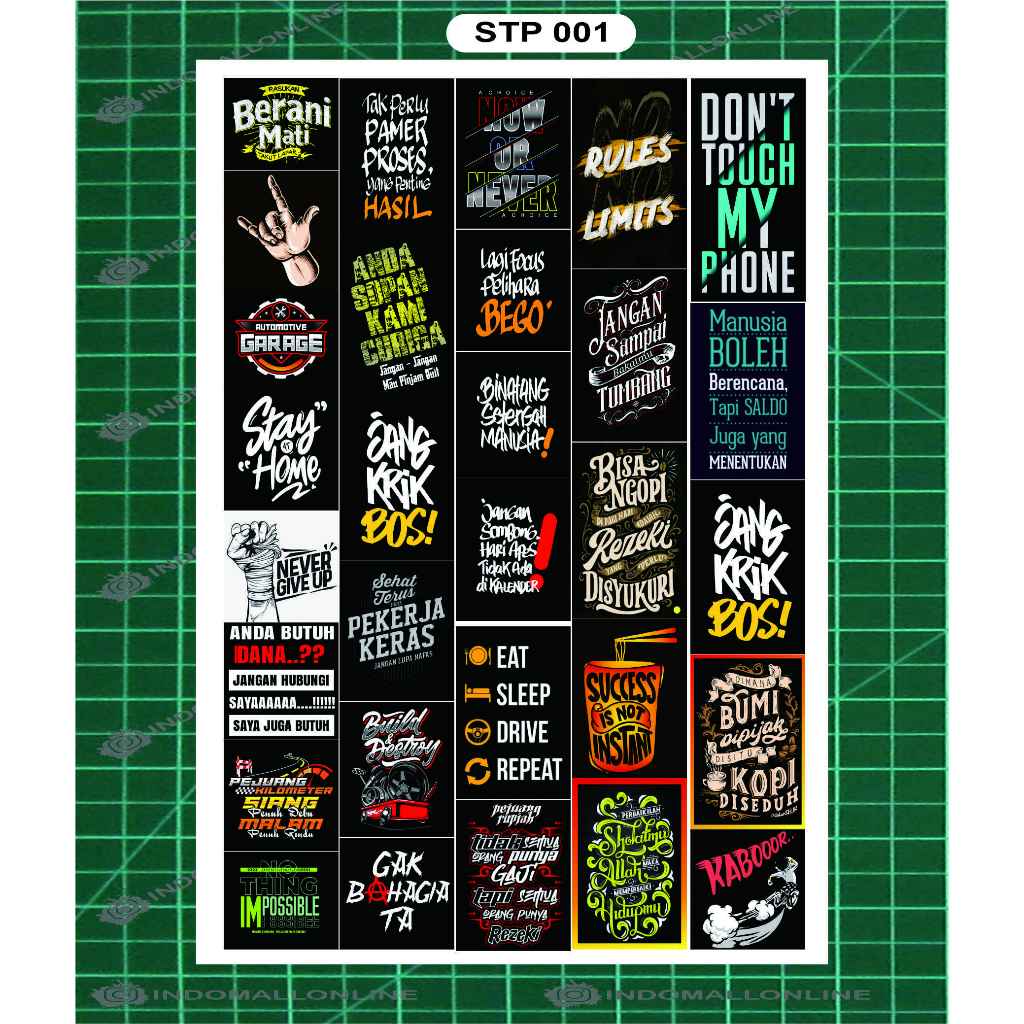 

stiker vynil kata kata VIRAL