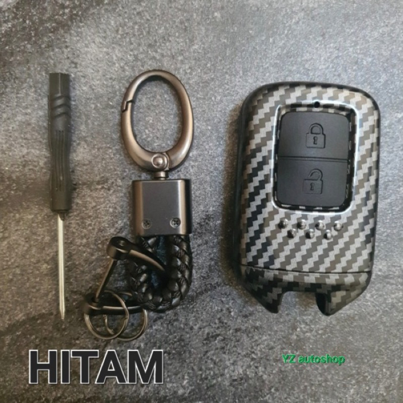 BRIO 2023 2014 CHASING KUNCI CARBON PELINDUNG KARBON PINTU MOBIL HITAM MEDAN BAGUS