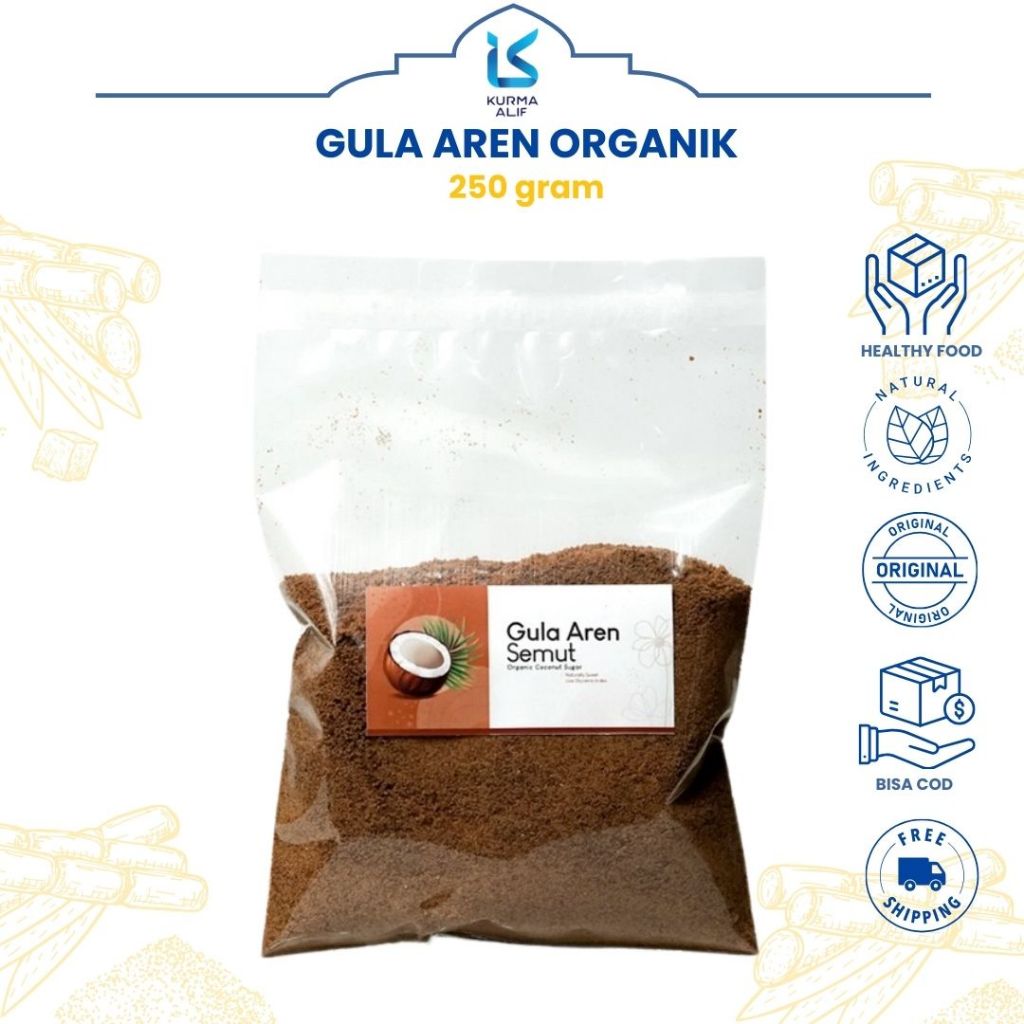 

Gula Semut Aren Bubuk 250gr | Sugar Palm Organic | Brown Sugar Original