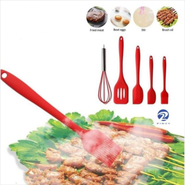 Promo Spatula Silikon Set 5in1 - Spatula Silikon Baking Set 5 Unsetil Murah