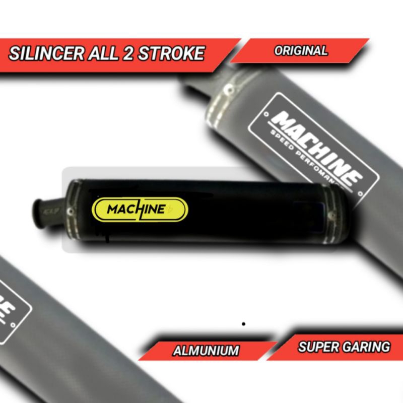 SILINCER SLINCER KNALPOT 2 TAK STROKE ALMUNIUM BLACK SERIES NINJA RX KING SUPER GARING HARIAN SUNMOR