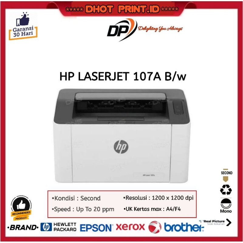 Printer HP LaserJet 107A Wireless Monochrome Second Murah Bergaransi