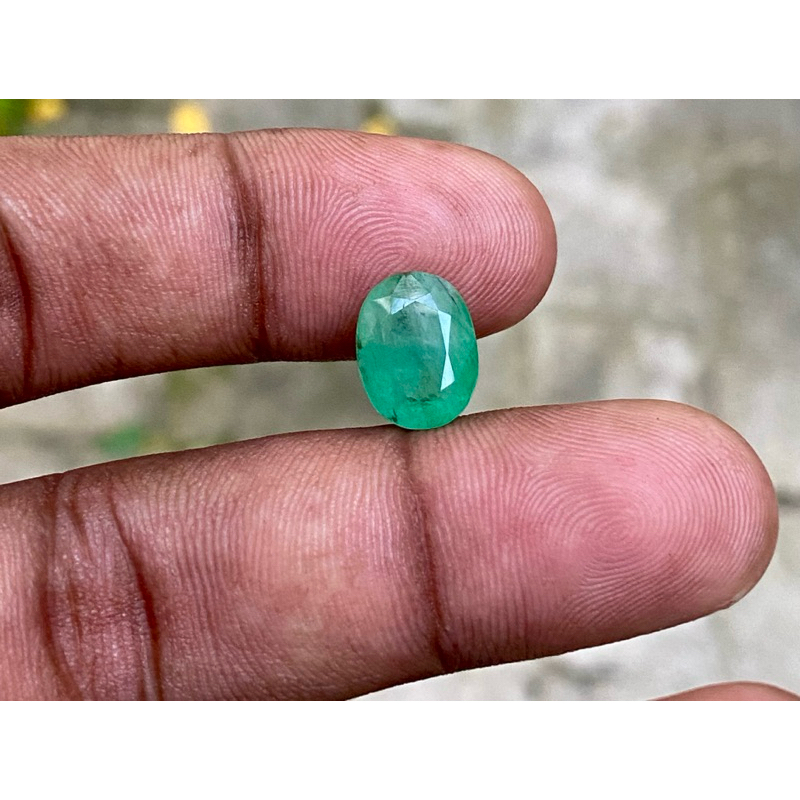 Natural Emerald Beryl Jamrud Asli Batu Zamrud Dim 12x9x6 CT 4.20
