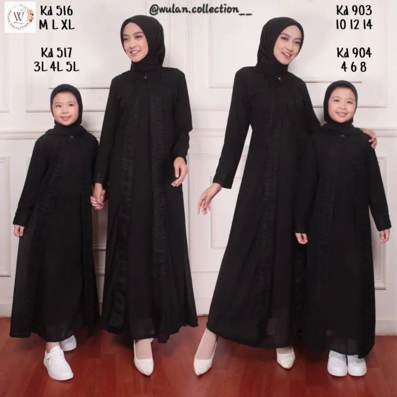 Gamis Ceruti Renda - Couple Dewasa dan Anak