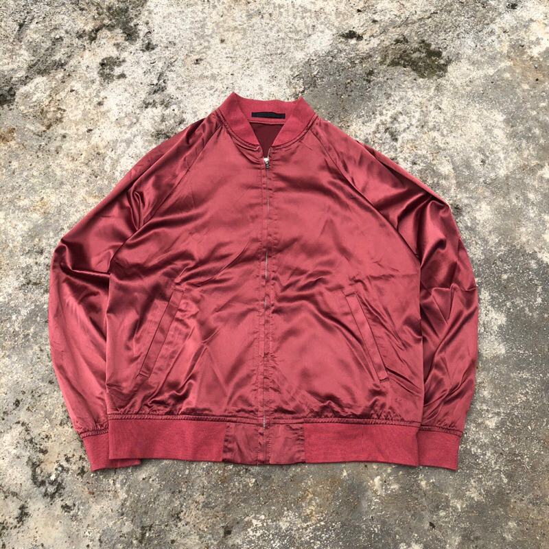 Jacket Bomber Uniqlo Satin J-222 Original