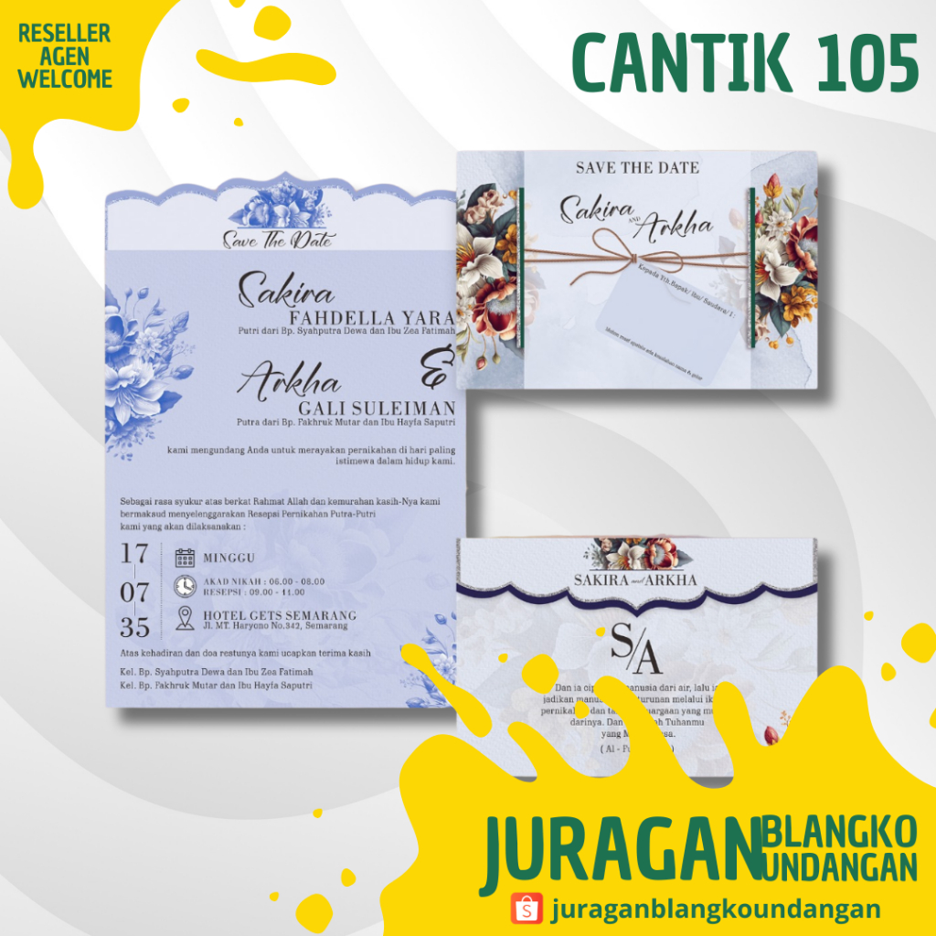 BLANGKO UNDANGAN CANTIK 105 | JURAGAN BLANGKO UNDANGAN