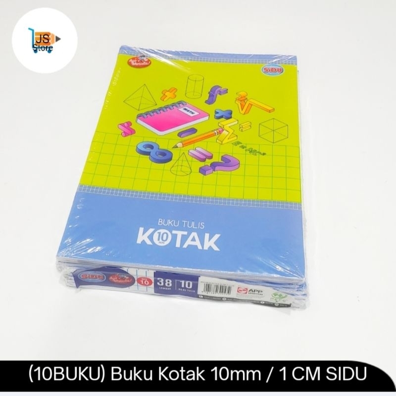 

(10 Buku ) Buku Kotak 10mm / 1 cm SIDU 38 Lembar