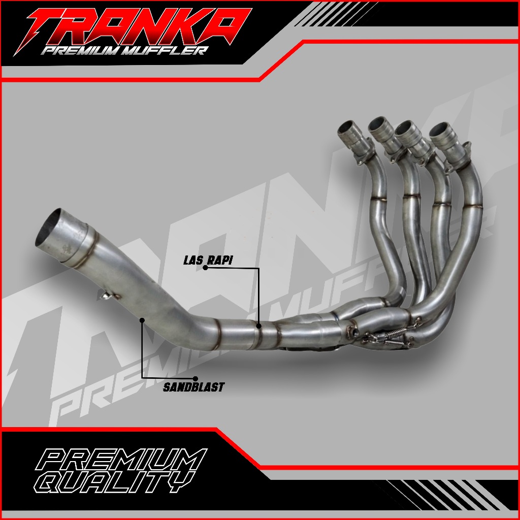 Header Knalpot ZX25R ZX25RR Bending Sandblast - TrankaMuffler