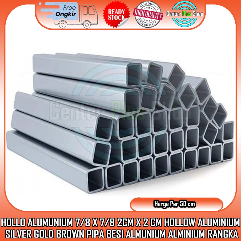 Hollow Aluminium Hollo Alumunium 7/8 X 7/8 2cm X 2 Cm Hollow Silver Gold Brown Pipa Besi Almunium Al