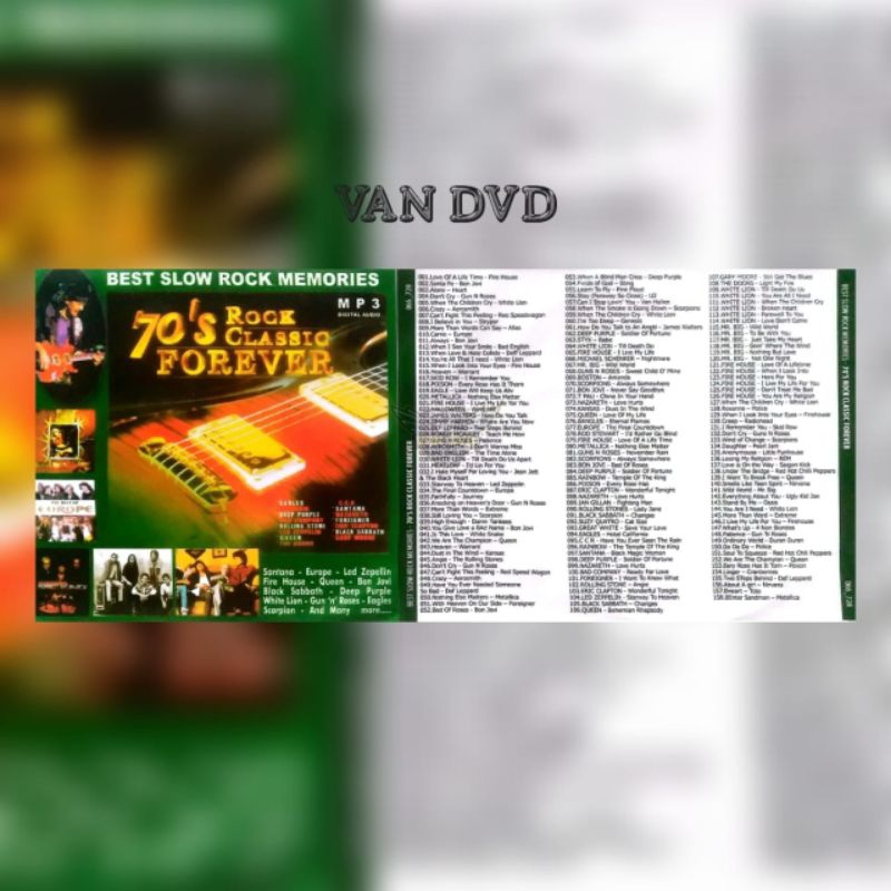 Kaset Musik Audio Mp3 Lagu Barat Best Slow rock Memories 70's Classic Forever