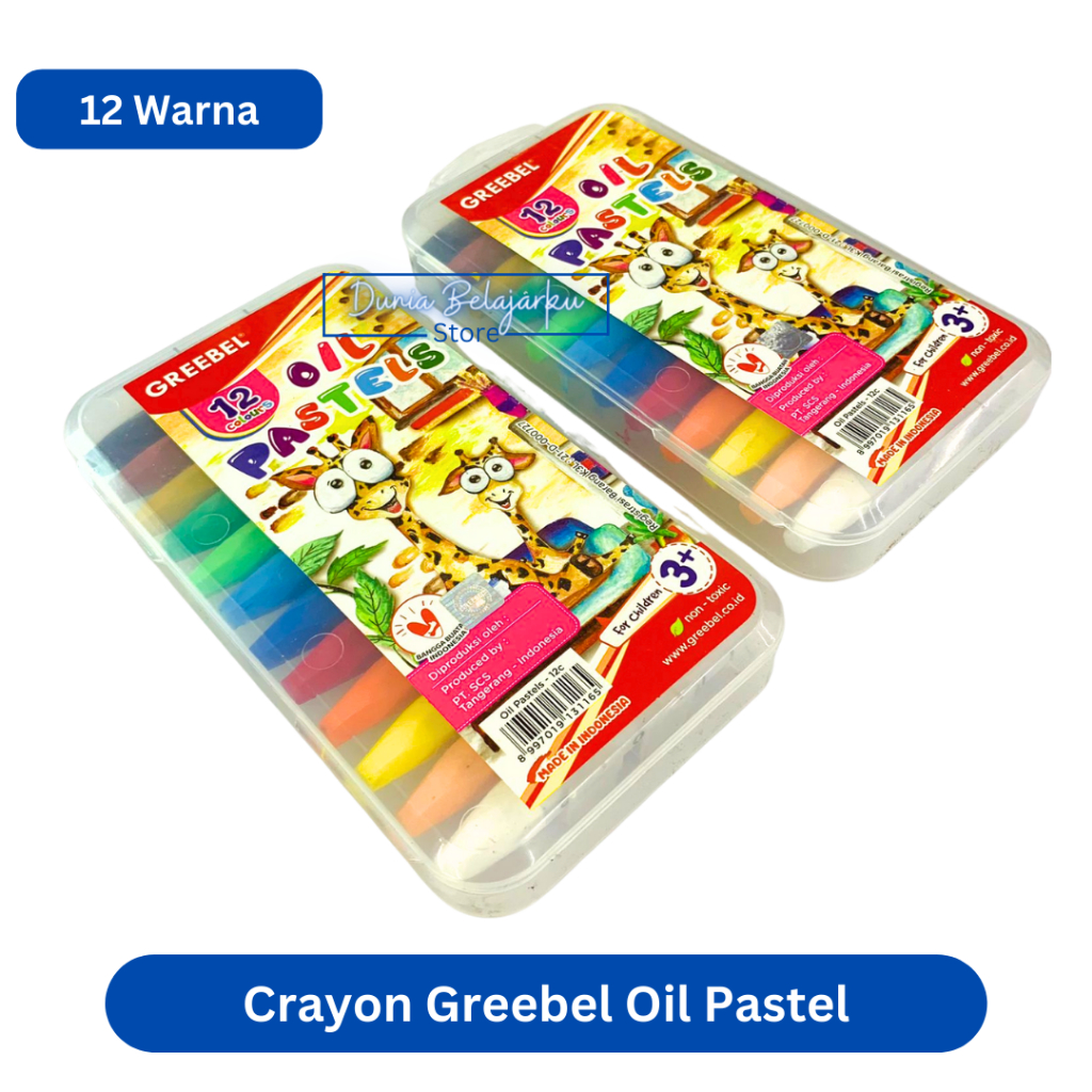 

Crayon Greebel Oil Pastel 12 Warna / Krayon Greebel