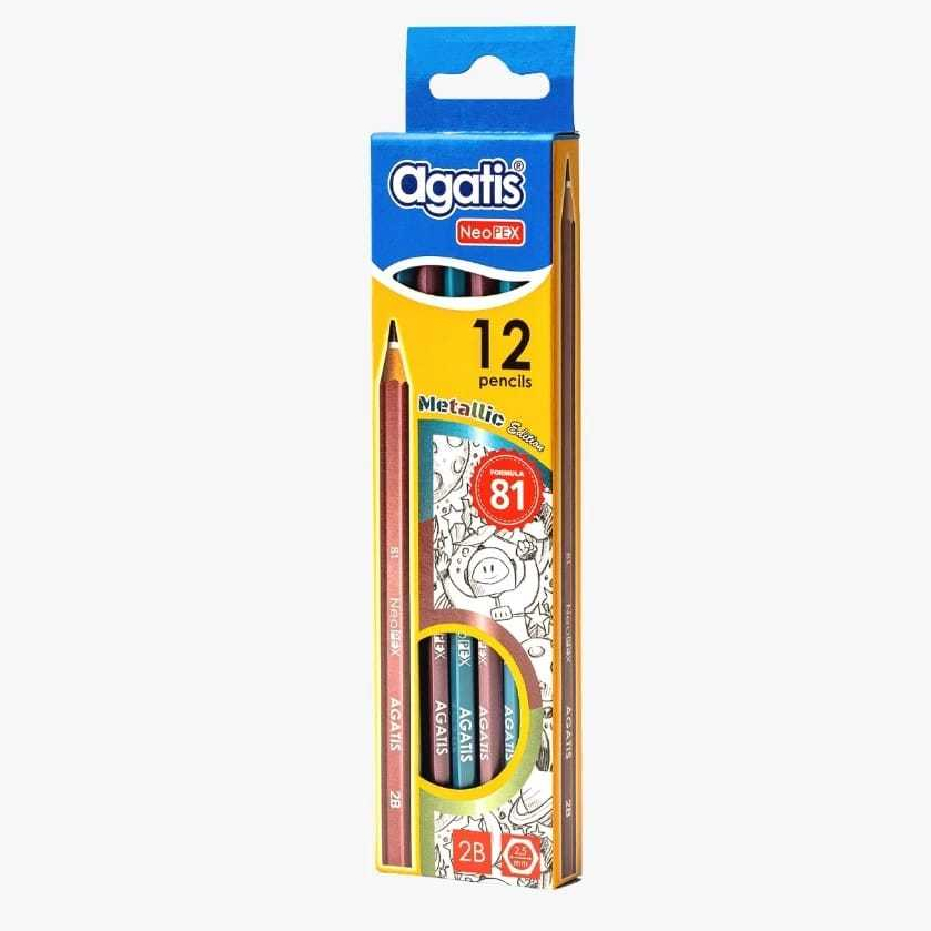 

AGATIS NEOPEX METALLIC PENSIL 2B / PENSIL KAYU 1 LUSIN / 12 PCS