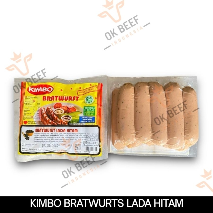 

KIMBO Sosis Mini Bratwurst Lada Hitam 500gr - LADA HITAM
