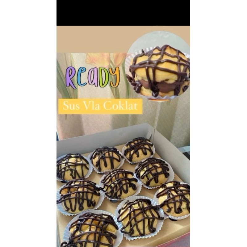 

Sus Vla Coklat isi 9 Soes Double Coklat