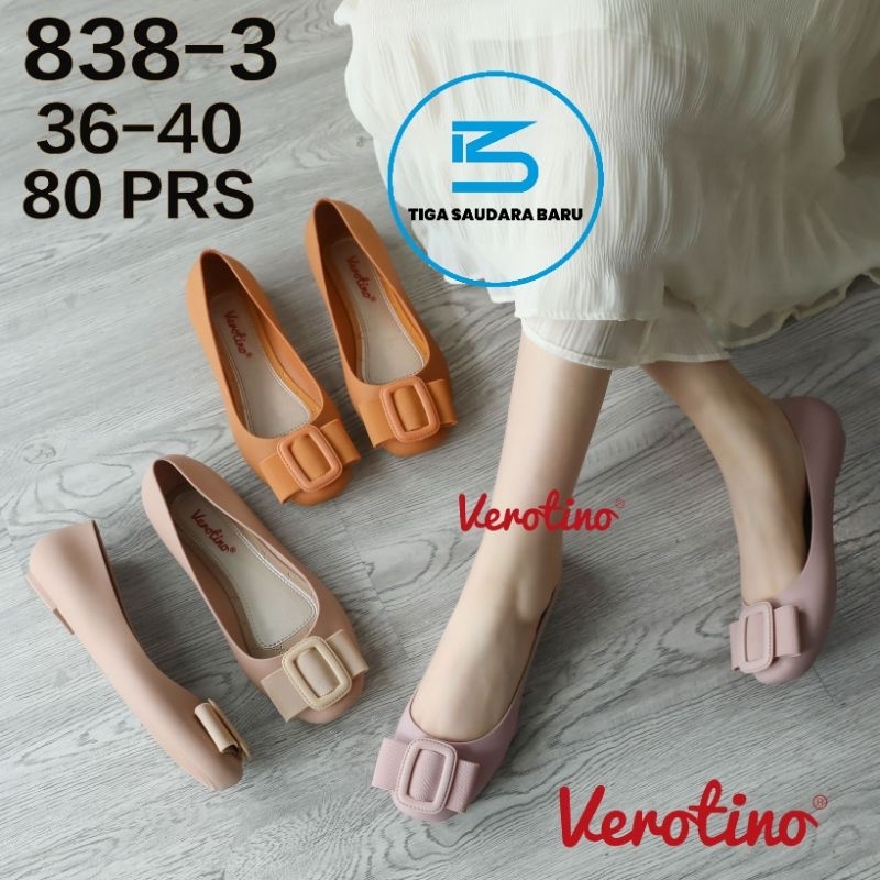 flat shoes VEROTINO 838 PITA sepatu flat karet jelly wanita