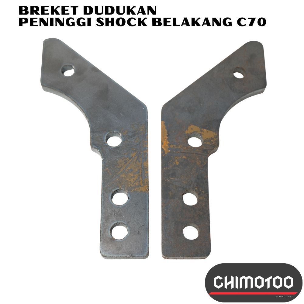 Breket Dudukan Pangkon Peninggi Sok Shok Shock Breaker Belakang Honda C70 C 70 Bekjul Pispot Bahan T
