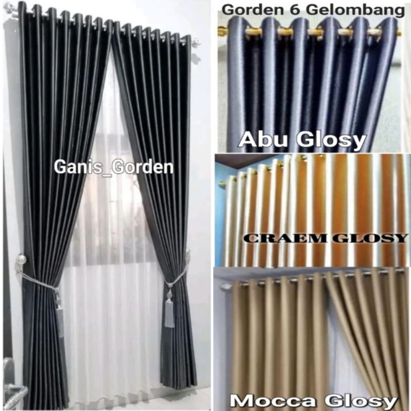 GORDEN JENDELA GORDEN MINIMALIS BLACKOUT GLOSY MEWAH