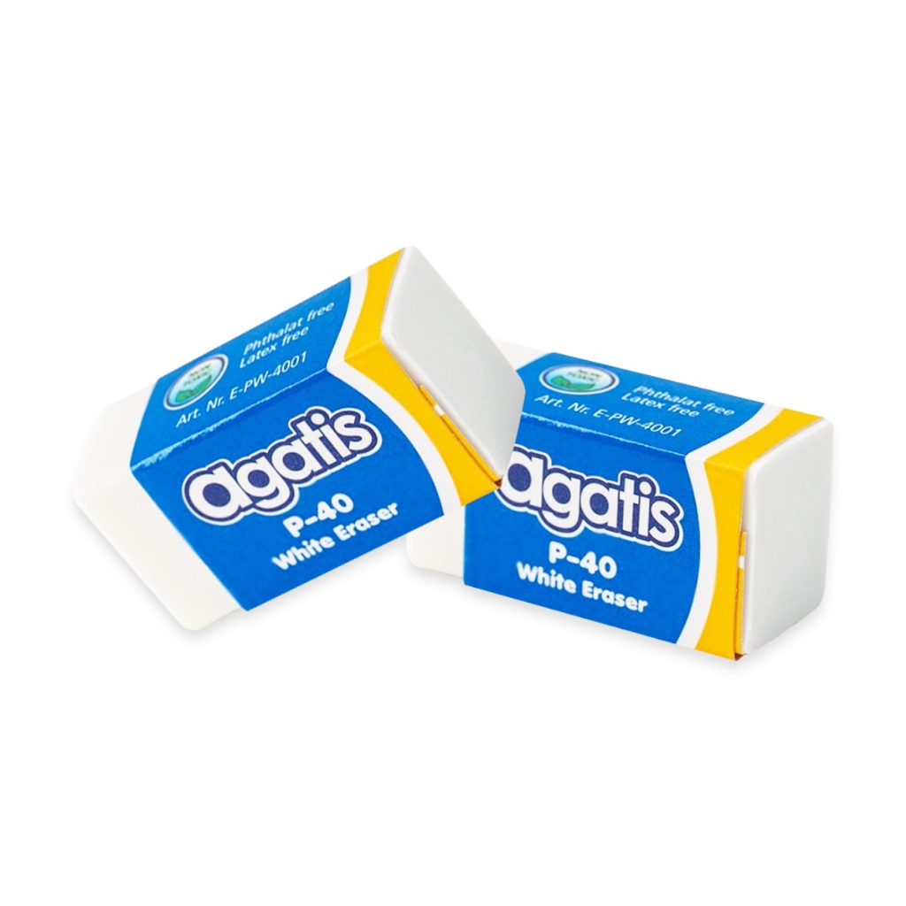 

AGATIS Penghapus Karet P-40 PP-40 Eraser Warna Putih / Pastels Setip Stip