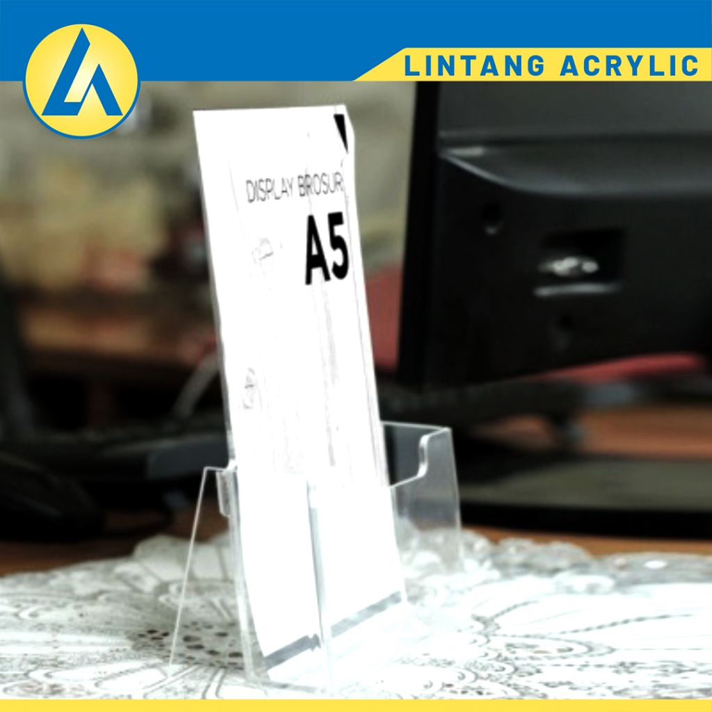 

Display brosur akrilik A5 / akrilik tempat brosur