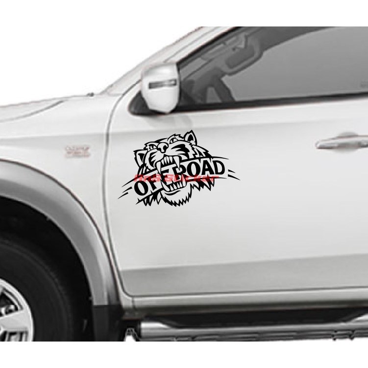 Cutting Sticker Off Road Harimau Stiker Mobil Off Road
