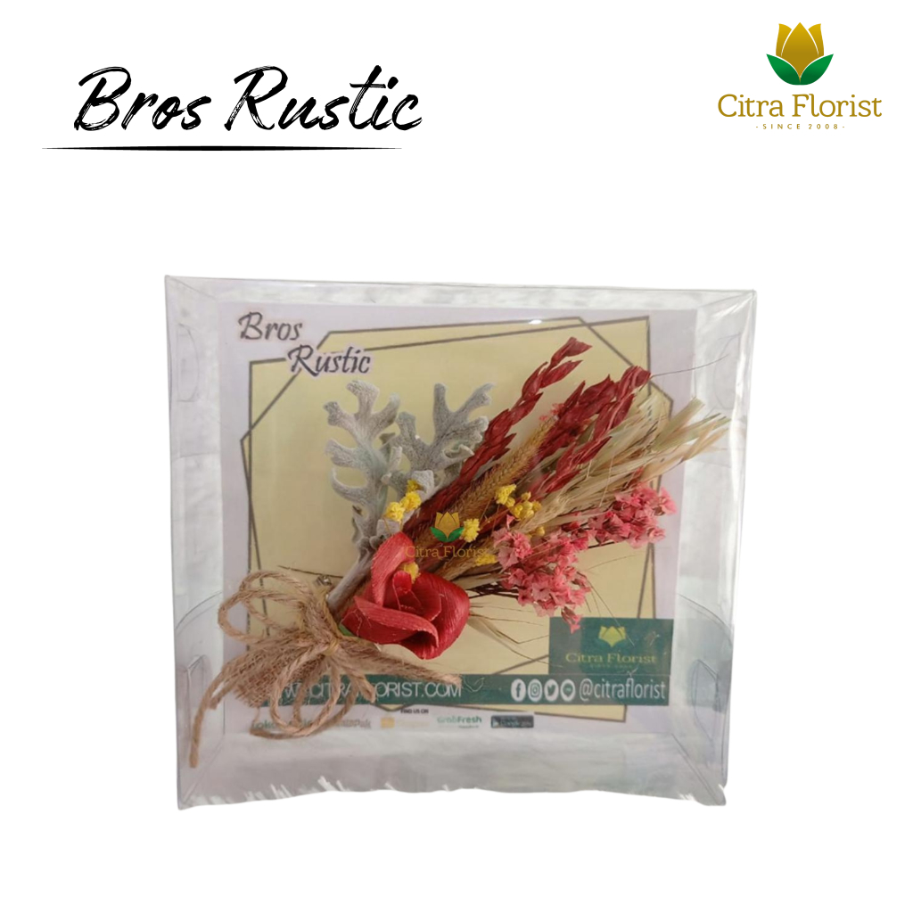Bross Rustic / Bross Pengantin / Corsage Wedding / Bross Bunga Kering