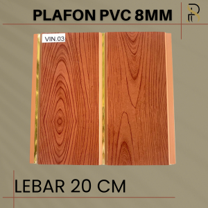 Plafon PVC coklat tua motif kayu 8mm / termurah dan berkualitas (SP 3)
