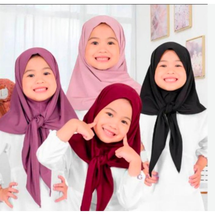 Jilbab Anak Hijab Kerudung Anak Perempuan Umur 1-4 tahun Kerudung Anak Perempuan Umur 5-10 tahun Hij