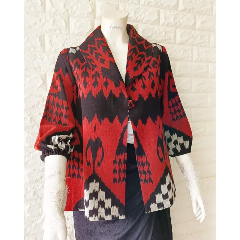 blouse tenun wanita baju tenun jepara etnik atasan wanita blouse wanita jumbo