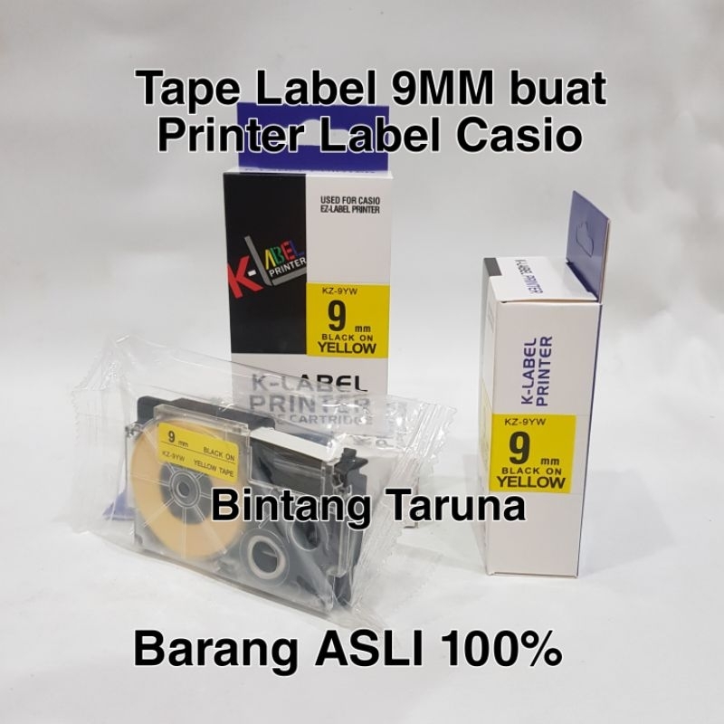

Tape Catridge EZ-Label Printer 9mm KZ-9YW K-Label Label for Casio EZ Printer Tape 9mm