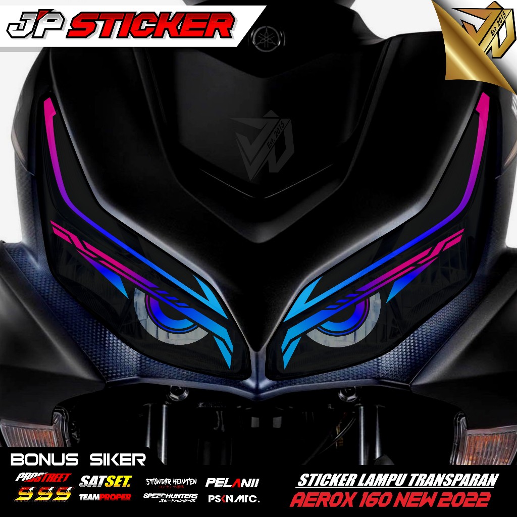 SJP Stiker Lampu Aerox Sticker Variasi Alis Motor AEROX 160 NEW 04