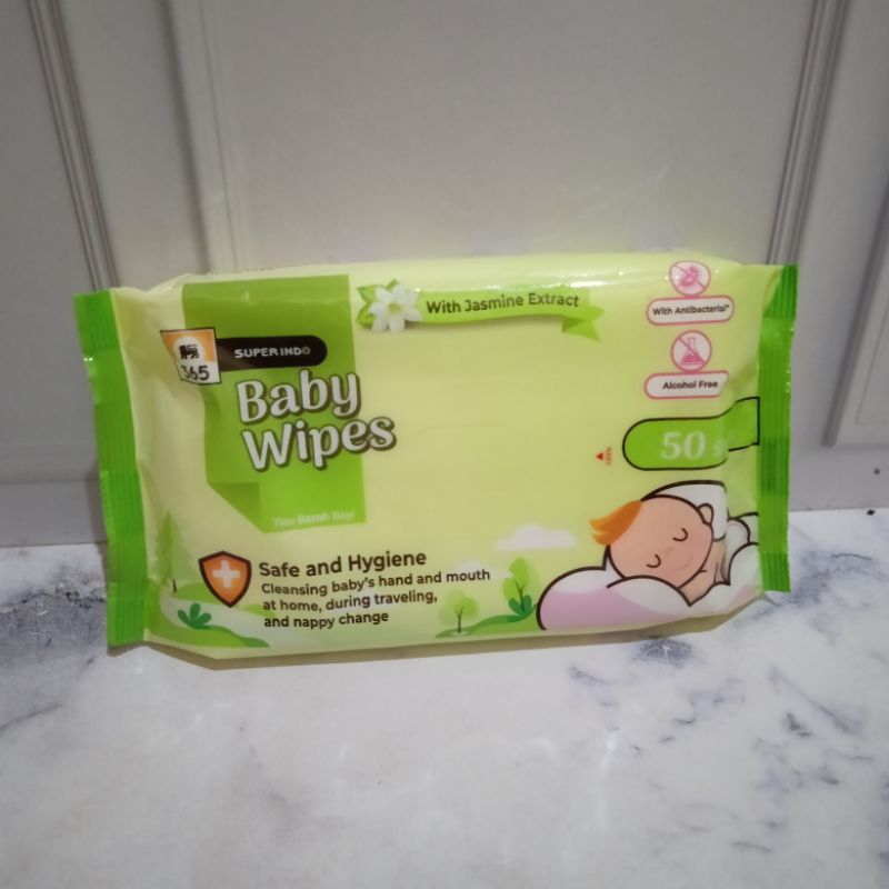 Superindo baby wipes tissue tisu basah 50 sheets