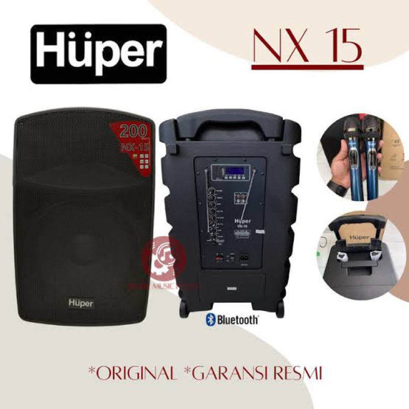 Huper NX15 Speaker Portable Huper NX15 Huper 15 inch Speaker Portable Huper 15 inch Original NX-15 Huper