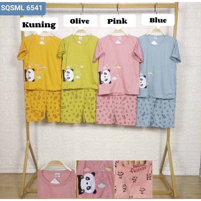 BAJU TIDUR BABYDOLL ANAK 6541 AMRO STQ SML PENDEK