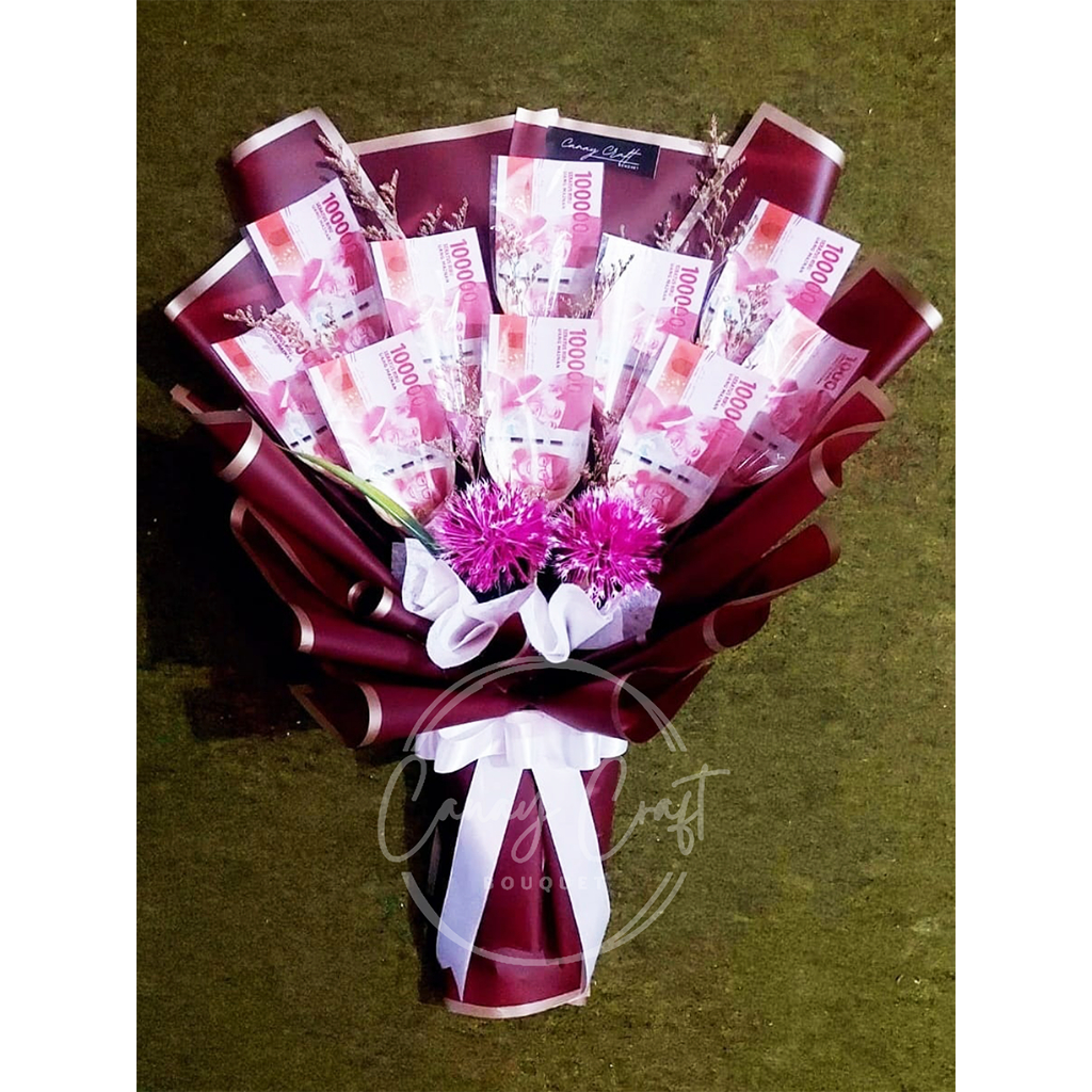 Money Bouquet / Buket Uang Asli / Uang Asli Pecahan 100.000 / Buket Murah / Hadiah Wisuda / Hadiah U
