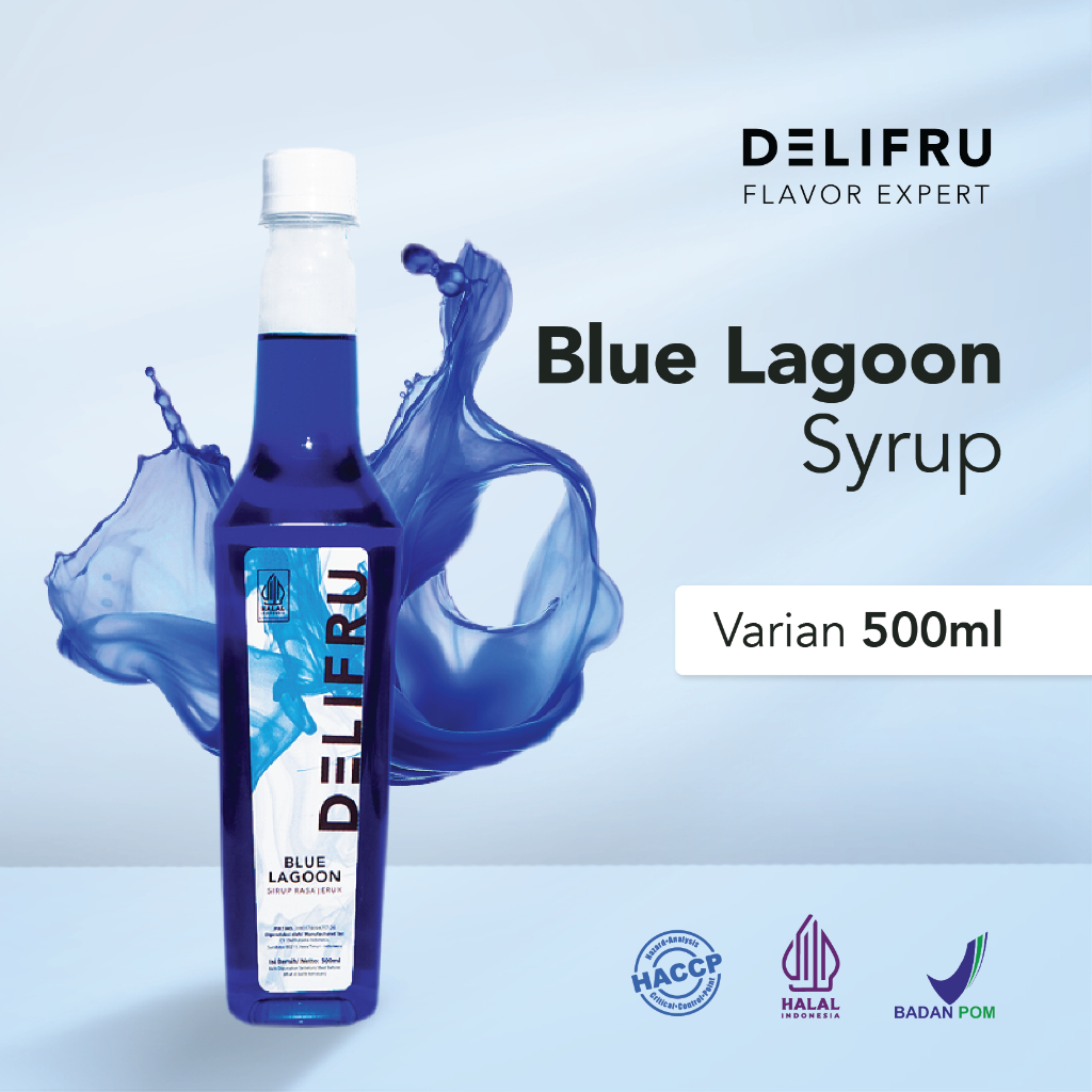 

Blue Lagoon Syrup Delifru 500 ml - Sirup Jeruk Biru Premium